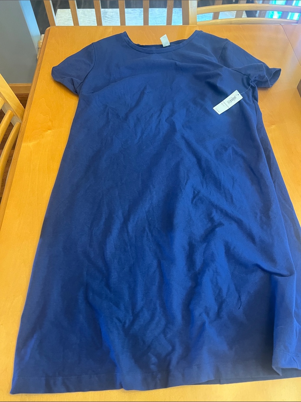 Navy Short-Sleeve dress